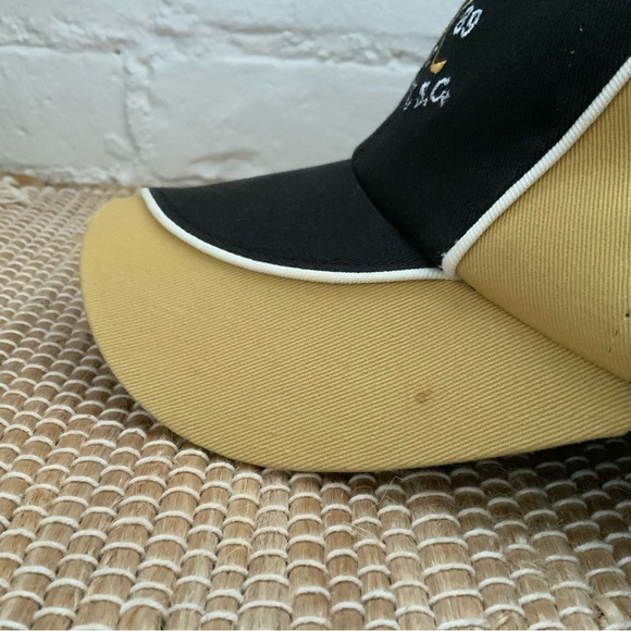 Vintage Golf Hat 100% Cotton Adjustable Cap Talk Town Black Santee International - Picture 9 of 11